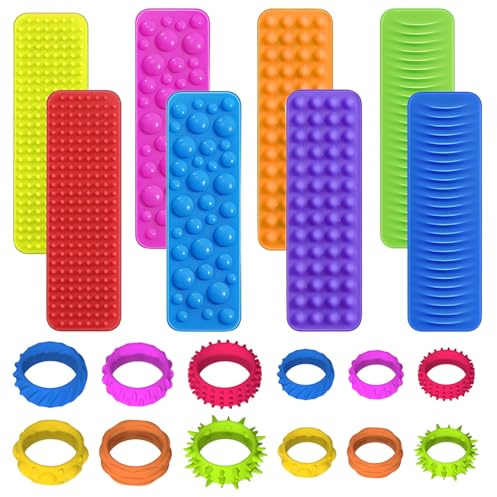 20 Pièces Fidget Toys Fidget Toy Anti Stress Jouet Jouet Anti Stress Jouet sensoriel Anneaux Sensoriels en Silicone Adaptés Aider Lenfants Concentrer pour Les Antistress et Soulager Fidgets
