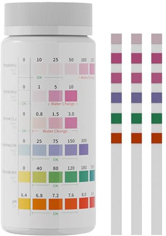 Akvarium testremsor, Pond Water Tester, Portable Test Strip Water Quality Monitor för Saltvatten eller färskvatten, daglig användning i akvarium, Hot Tubs, pooler, resor och nybörjarvård