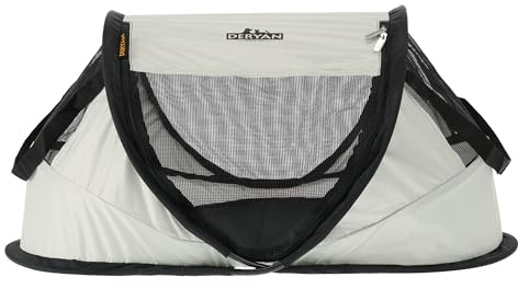 Deryan Dogs & Cats – Cama de viaje para mascotas – Caja de viaje para perros – Sistema desplegable – Caja plegable – Malla extragruesa – Pequeña