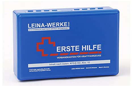 LEINA-WERKE 30010 KFG - Kit di pronto soccorso, colore: Rosso/Bianco, Nero, 10