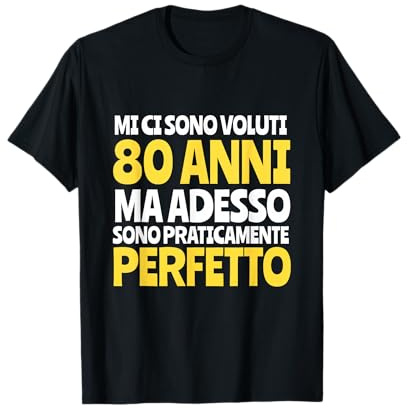 80 Anni Divertente Regalo per Uomini Compleanno Uomini papà Maglietta