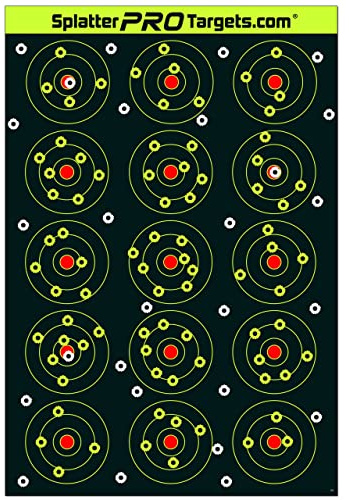 12x18 Splatter Targets. Shots Burst with a Bright Splatter Upon Impact. Instantly See Your Shots. Fully Reactive Targets.
