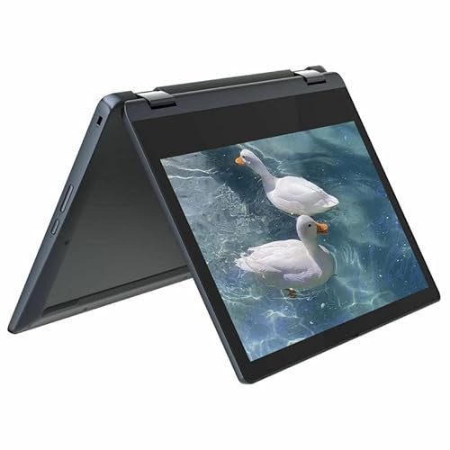 Lenovo 2022 Flex 3 Chromebook 11.6 HD (1366 x 768) Touchscreen 2-in-1 Laptop, Mediatek MT8183 up to 2 GHz, 8 Cores, 4GB RAM, 64GB eMMC, 802.11AC WiFi, Bluetooth, Abyss Blue, Chrome OS, EAT Cloth
