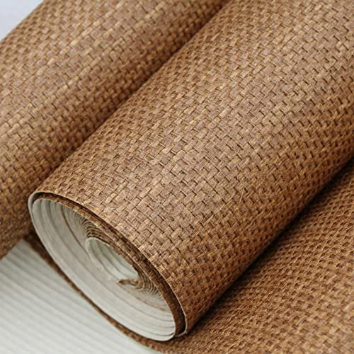 Naturligt papper väv gräsduk modern textur väggtäckningsrulle, gräsduk tapet funktion väggtäckning, handvävt trä gräspapper tapeter, naturlig fibertapet för sovrum, bakdroppe ( Co