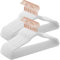 SONGMICS Kleiderbügel Samt, 50er Set, Weiß-Roségold CRF026W03