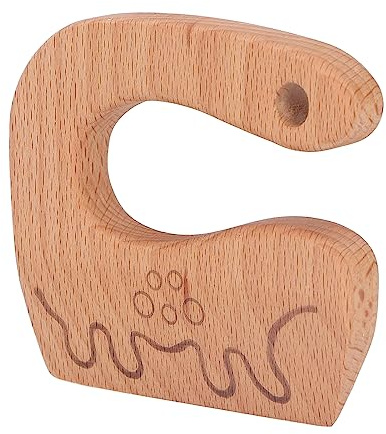 Pongnas Fun Animal-Themed Wooden Kids Chopper – Safe Ergonomic & Cooking Tool for Toddlers Ages 2–8 (Bear Designs)