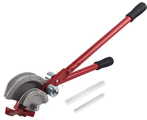 2 in 1 180° Handheld Red Pipe Bender Tube Bending Tool 15mm/22mm for Copper Tubes and Aluminum Tubes with Small Pipe Diameter