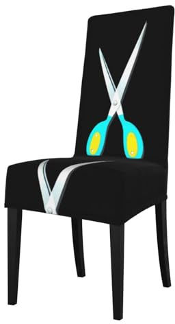 Coprisedia staccabile WHJSHOP colorato forbici stampe morbide, comode per casa, hotel, banchetti di nozze, banchetti, conferenze, cerimonie