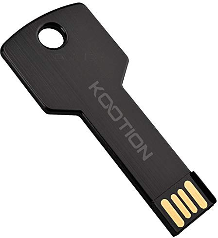 KOOTION 64GB USB Flash Drive, Metal Key Shaped 2.0 USB Memory Stick Pen Drive Black