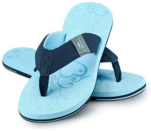 Ultrapower Flip-On Damen Zehentrenner | Flip Flops | Badelatschen | Strandschuhe | Duschlatschen | Zehenstegpantolette | Bad | Sauna Schuhe | Sandalen | ZT2 | Türkis - Blau | Gr.41