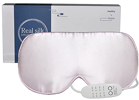 Beheizbare Augenmaske für trockene Augen, PJYU Wärmende Augenmaske Elektrische Maske zur Behandlung von Blepharitis, geschwollene Augen, Styes, Augenringe und MDG (Rosa)