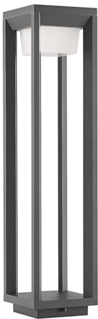 PRIOS LED Eclairage Exterieur Gamion (Moderne) en Gris Aluminium (1 lampe,à), Luminaire Lampe Jardin Borne Lumineuse