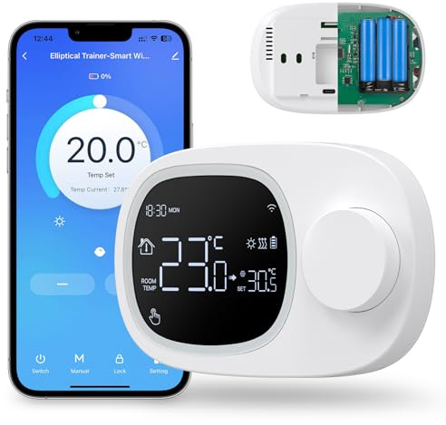 AVATTO - Termostato para calefacción por suelo radiante eléctrico, Smart WiFi Termostato de ambiente programable, compatible con Alexa, Google Assistant y Smart Live App (conectado a través de WLAN