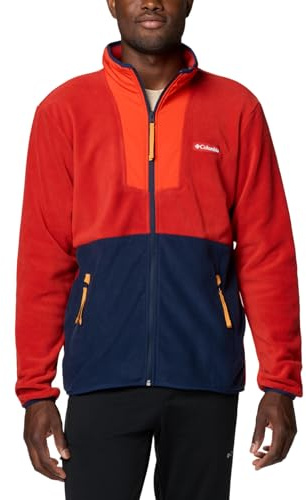 Columbia herr Sequoia Grove hel dragkedja fleece, Segel röd/kryddig/Collegiate marinblå/solsten, XL