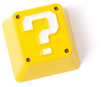 Owslix Question Block Keycap for Mechanical Gaming Keyboard Cherry MX Profile, ESC R4 Height- Metal