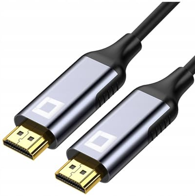 Co2 HDMI vers HDMI 2.1 8K/60Hz, 4K/120Hz, 2K/240Hz, Full HD, Dynamic HDR eARC VRR QMS ALLM DSC 3D QFT ARC Ethernet FreeSync G-Sync, Plug & Play, 48 Gbps, bidirectionnel, Aluminium Space Gray (10m)
