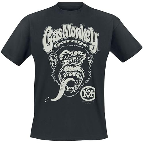 Gas Monkey Garage Logo Männer T-Shirt schwarz L 100% Baumwolle Fan-Merch, Filme, TV-Serien