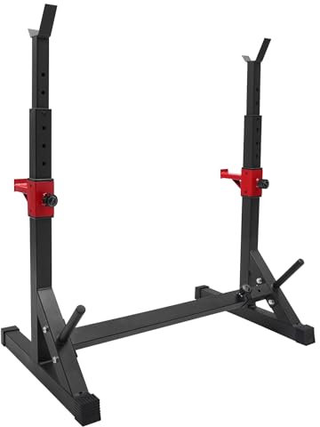 Loobiiny Stahl HantelscheibenstäNder,Verstellbare Hantelablage FüR Langhantel,KniebeugenstäNder,Squat Rack HantelstäNder