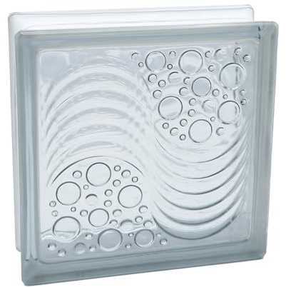 Basic Glasbaustein Ocean klar, 24 x 24 x 8 cm - 4 Stück