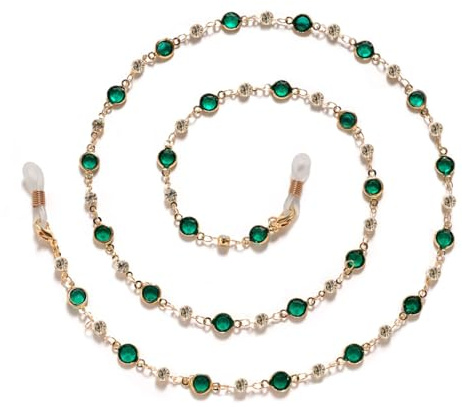 Chaine Lunettes Femme, Chaine Lunettes Femme Luxe, Élégant Chaine Lunettes, Lunettes de Soleil lanières Tenir Cordon Sangle Corde, Collier de Longe pour Masque Facial, Transparent