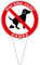 Steckschild Schild Hier bitte nicht! Hinweisschild 180x300 mm, Hundeklo, Tretminen Hund, stabile Aluminiumverbundplatte 3mm stark