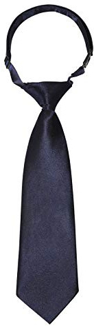 Jungen Mädchen Handgemacht Vorgebunden Krawatte - Einstellbar Schule Krawatten Satin Plain farbige formale Krawatte für Jungen Mädchen Hochzeits Schuluniform (Navy blau, 28 cm(Alter 2-5))