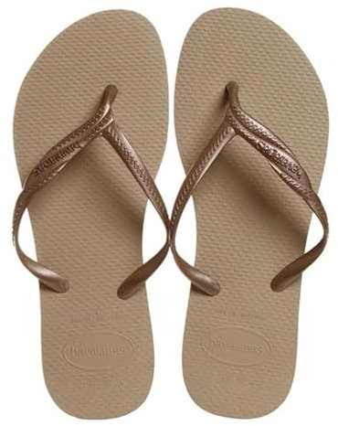 Havaianas – Fantasia, bequeme, strapazierfähige und elegante Flip-Flops, mit Metallic-Streifen und seitlicher Kreuzung, Damen, 39/40 EU