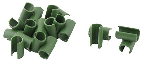 Ruilogod ﻿Plástico Inicio Tierras de cultivo Plancha de jardinería Tomate Tallo de Tomate Conector Cross Conector CLIP 10PCS