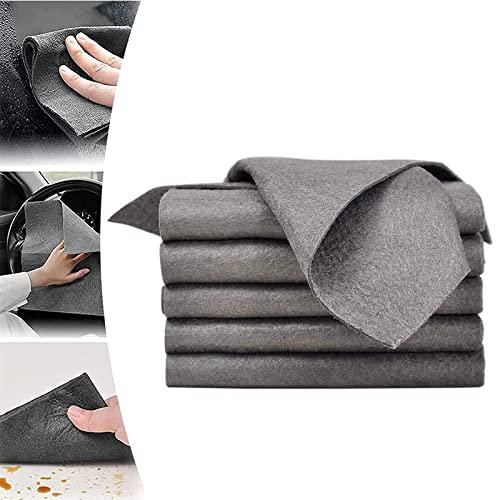 MAXHJX Verdicktes magisches Reinigungstuch, 30 × 30 cm Mikrofasertücher Streifenfreie Reinigungstücher, Wiederverwendbarer Mikrofaser-Reinigungstücher für Badezimmer, Küche, Autoglas (5pcs)
