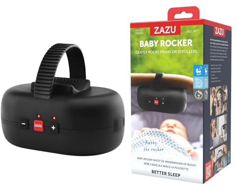 ZAZU Robby Baby Rocker - Automatic Stroller Rocker, Adjustable Strength, 40-Min Timer, Cry Sensor, Long-Lasting Battery, Water-Resistant, Universal Fit
