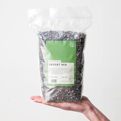 GrowTropicals Premium Peat-Free Desert Potting Mix, ideal for Cacti & Succulents (2.5L)