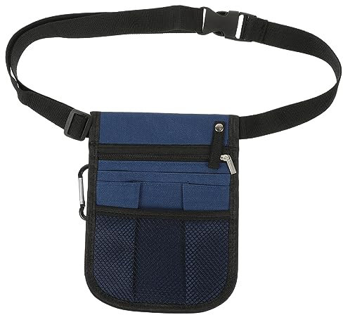 BCOATH Krankenschwester Gürteltasche Aus Oxford Stoff Verstellbare Umhänge Und Bauchtasche Mit Mehreren Fächern Tragbarer Organizer Für Medizinische Utensilien Blaue Utility Tasche Für Pflegepersonal