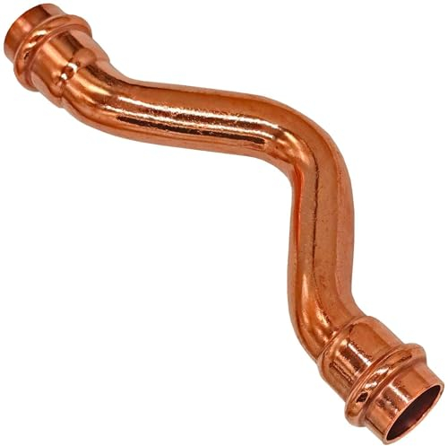 Press Fitting 2428 Über Spring Bogen für Kupfer Rohr Außendurchmesser 15mm i-i 2 Muffen Anschlüsse zum Verpressen V Kontur Trinkwasser Kupplung Verbinder Heizung Sanitär Wasser