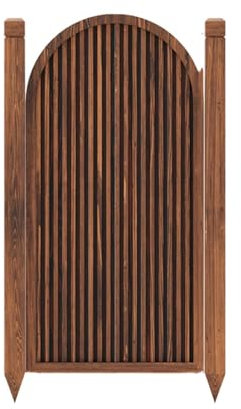 LVLDAWA Portail De Clôture en Bois, Clôture De Séparation Autoportante Confidentialité, Ornement De Jardin Extérieur, Cour, Petit Jardin, Porte en Bois Petite Entrée Cour (Couleur : B-Dark Brown, Ta