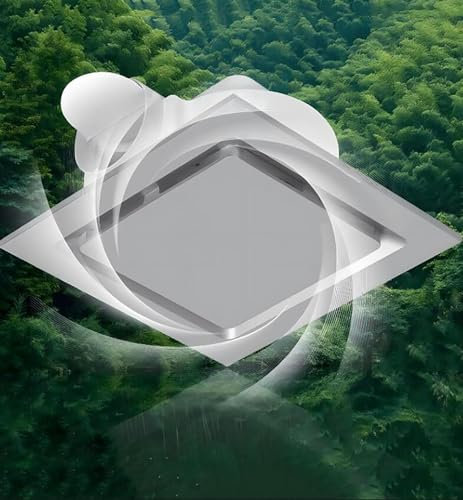 ICEMOB Estrattore Aria Silenzioso Soffitto,Aspiratore Bagno con Valvola di Ritegno,Ventola Aspirazione per WC,Cucina,Garage,Spessore Solo 14,5Cm,8 Inches