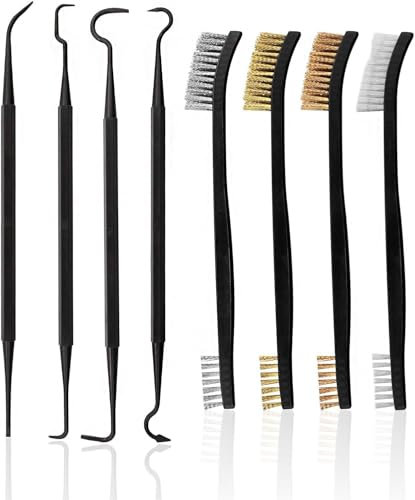 Flycppo Cepillos de Alambre Limpieza Kit,7 Piezas Limpieza Cepillos Metálicos,Herramientas de Limpieza para Limpiar Escoria de Soldadura y Óxido