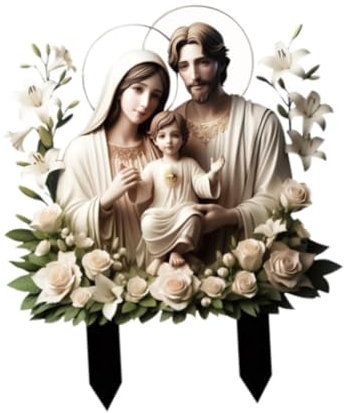 Baoblaze Holy Jardin Religied Yard Art Decor Decorative Plaque Lawn Ornament Flower Pot Pot Decoration For Bonsaï à l'extérieur