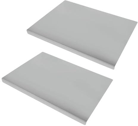 Stainless Steel Cutting Board Set Durable Nonslip Chopping Boards for Kitchen Smooth Surface for Meat Fruit and Vegetables Foldable Edge for Easy Storage 2 Pack