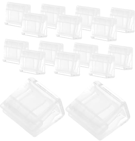 Cabilock 20 Clips de Papel de Esquina de Plástico Transparente para Organización Conveniente en Oficina y Hogar, Paquete de 20 Unidades Simples y Elegantes para Uso Versátil