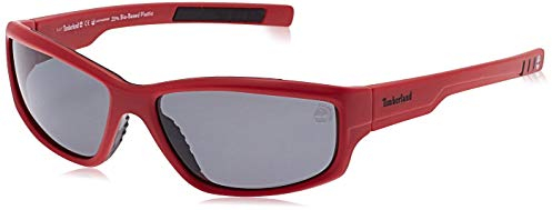Timberland TB9154 6267D Sonnenbrille TB9154 67D Sport Sonnenbrille 62, Rot
