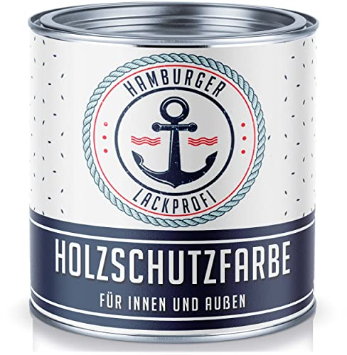 Hamburger Lack-Profi PU Holzschutzfarbe GLÄNZEND Schokoladenbraun RAL 8017 Braun Hochwertige Wetterschutzfarbe Holzfarbe Holzlack - PU verstärkt, UV-beständig und Wetterbeständig (2,5 L)