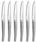 LOU LAGUIOLE - Set de 6 couteaux steak - Jet - Acier inoxydable 18/0, Finition Textil - Longueur 224 mm