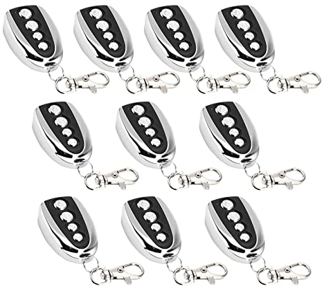 Télécommande d'ouverture de portail coulissant automatique, 433 MHz Ouvre-porte électrique à roulement, Clonage de porte de garage, Télécommande pour kit de sécurité d'allée coulissante (10 pièces)