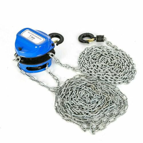 Kettenflaschenzug 1T Flaschenzug Seilzug Kettenzug 4M Handkettenzüge zum Heben und Senken, 1000kg Tragkraft