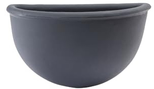 Garden Italia Vasi - GERLA Vaso a Parete/Basket Liscio Lato 32X16 cm Alt.20 cm Made in Italy 100% riciclabile - Vaso in Resina Color Antracite- Leggero - Antiurto