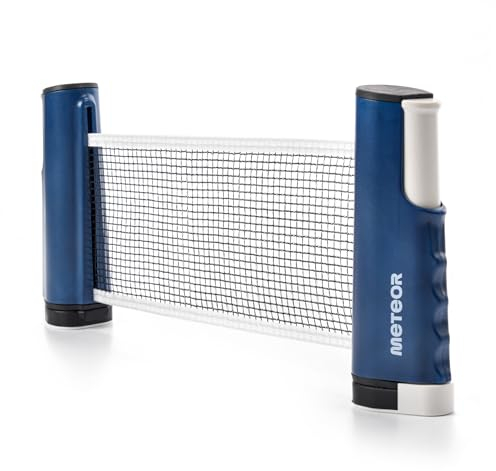 meteor Tischtennisnetze Set ausziehbar Tischtennis Einziehbares Netze Blau