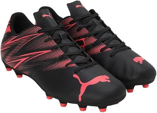 Puma Herren ATTACANTO FG/AG Fussballschuh, White-Glowing RED, 40 EU