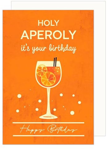 Edition Seidel Premium Geburtstagskarte mit Umschlag. Glückwunschkarte Grußkarte Karte mit Spruch Geburtstag Happy Birthday Mann Frau Holy Aperoly (G3667 SW024)