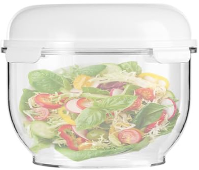 Générique Conteneur De Fermentation - Bol Transparent Avec Couvercle Hermétique | Boîte De Levée Pour Pizza & Pain | Bassine De Cuisine Antiadhésive Pour Pâte | Bol Multiusage 3L