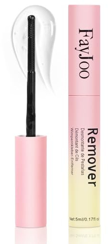 FayJoo Eyelash Adhesive Remover, Hypoallergenic Fast Dissolve, Low Residue Quick Remove for Lash Extensions/Cluster/Individual/Strip Lashes, 5ml